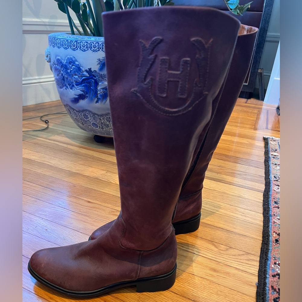 Hunter Brand Leather Boots made in Italy Sz6 Never worn outside